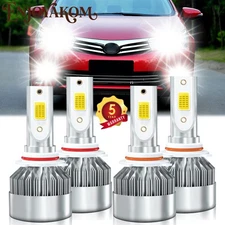 For Toyota Corolla 1993-2013 Combo LED Headlight Hi/Lo Beam Bulbs Kit 6000K 4x