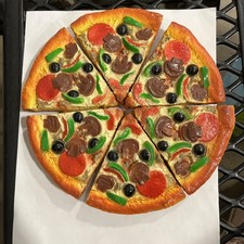 PLAY FOOD Vintage Pizza Hut Supreme Pan Pizza Whole 6 Slices