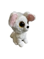 TY Beanie Baby PHOENIX WHITE FENNEC FOX PLUSH 6" Big Sparkly Eyed TY Silk Plush