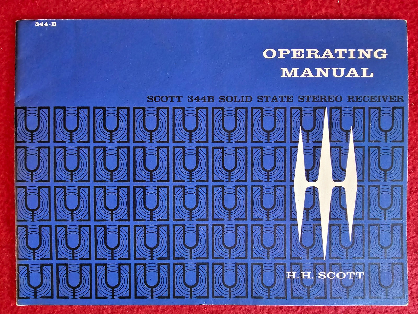 Vintage 1966 HH Scott Original Operating Manual for the 344-B Receiver