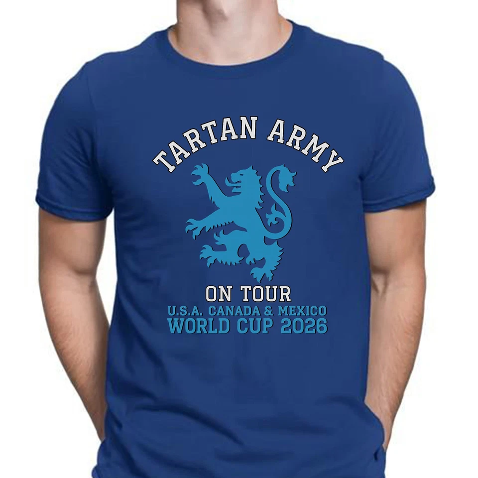 Scotland Football T-Shirt Tartan Army on Tour World Cup 2026 Soccer Fans Tee Top