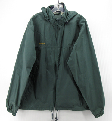 VINTAGE LL Bean Jacket Men Medium Tall Green Windbreaker Hoodie