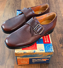 Buster Brown Pioneer Boys Brown Monk Strap Dress Shoes Buckle US 10.5 B 756B46