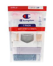 NEW Champion Girls 7-Pack Tag Free Stretch Soft Brief Size XL 16 