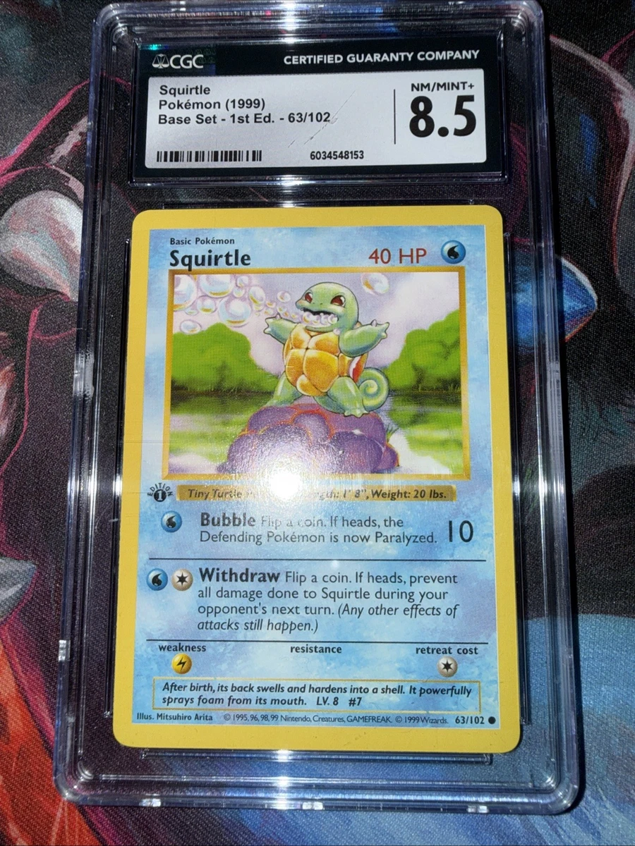 PSA6 ゼニガメ 初版 英語版 Base Set　1999 1ed Pokémon TCG Common Base Set Collectible Individual Card Games in