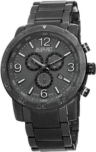 August Steiner AS8097GN Swiss Quartz Chronograph Tachymeter Date Mens Watch - Picture 1 of 5