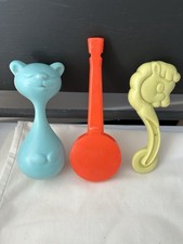 Vintage Celluloid Plastic Baby Rattlers