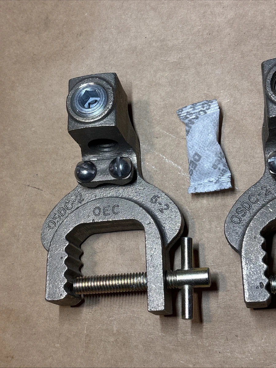 LOT OF 2 OEC OSDC-2 Grounding Clamp Connector 6 Solid to 2 Stranded photo 3