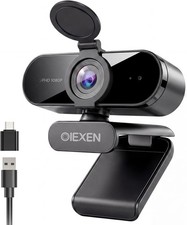 1080P Webcam w/ Microphone Auto Exposure 90°FOV USB-A to C Plug&Play Stream SALE