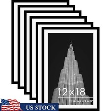 Sturdy 12x18 Black Picture Frames Set Wall Display Home Decoration 6 Pack New