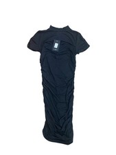 Fashion Nova Short Sleeve Ruched Bodycon Cutout Black Mini Dress Medium NWT