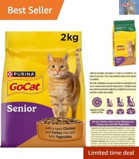 Complete Nutrition for Senior Cats - 2kg x4 Dry Food Chicken & Turkey Flavor 3.75 per kilo