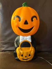 Hyde and Eek! Boutique Halloween 12" Pumpkin Man Light Up Blow Mold 2022