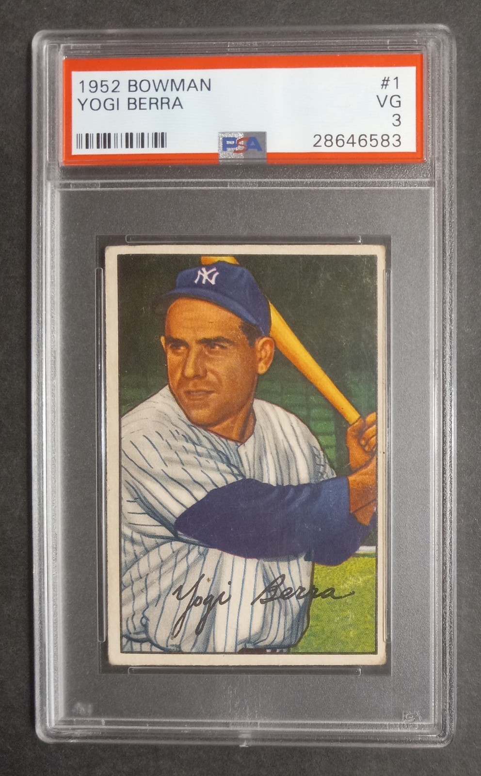 1952 Bowman - #1 Yogi Berra - HOF - PSA 3 VG