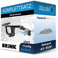 Für Smart #1 SUV 06.2022-jetzt BRINK Anhängerkupplung starr + 13polig E-Satz neu