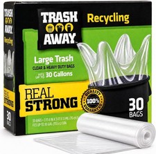Heavy Duty Clear Recycling Bags | Tall & Strong Bags for Home & Kitchen -