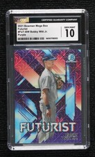 2021 Bowman Futurist Mega Box Purple Mojo Refractor Bobby Witt Jr CGC 10 8sr