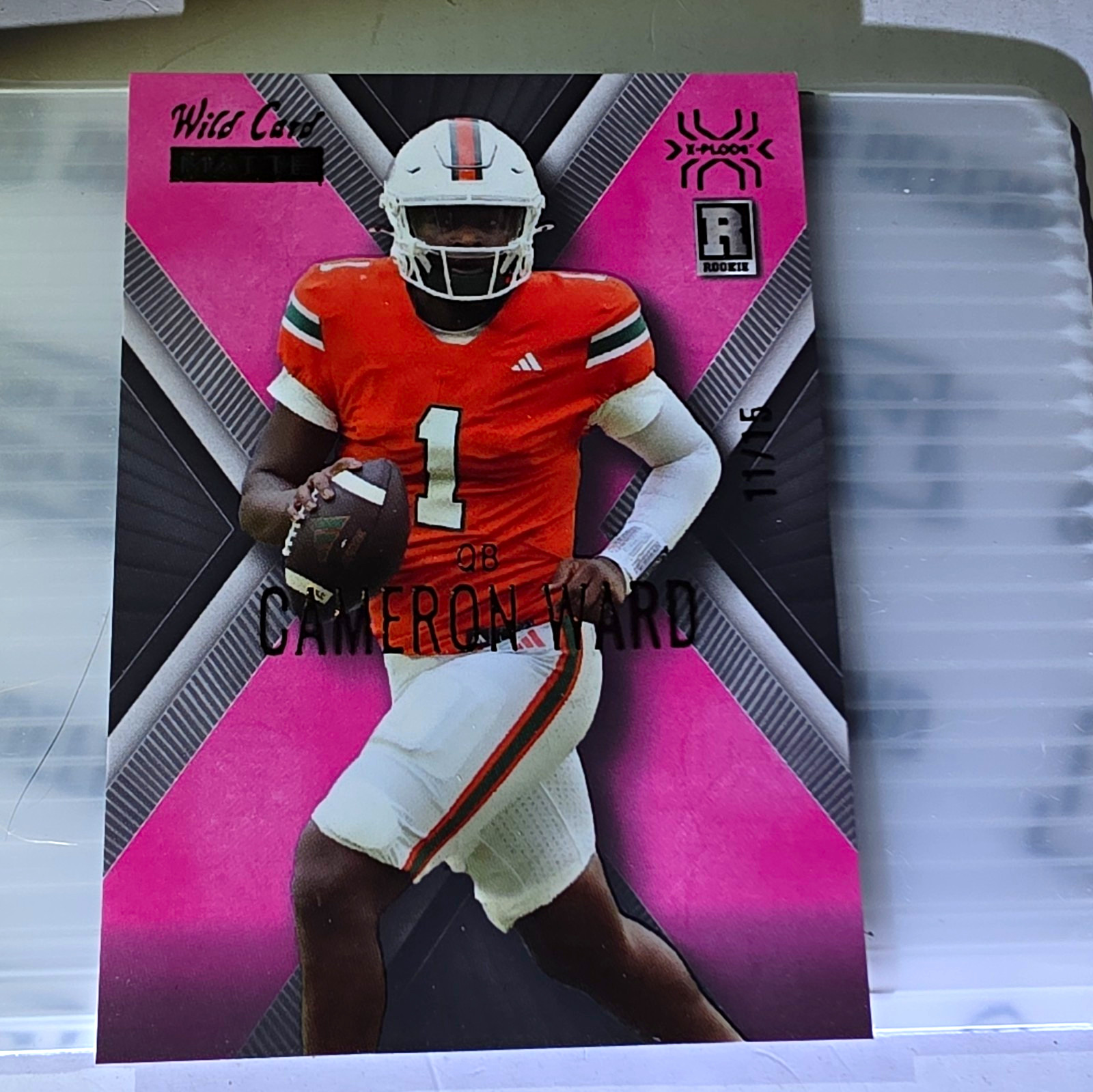 2025 Wild Card X-Plode Cameron Ward RC PINK 11/15 MXP-CW Miami Hurricanes