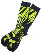 Batman Over Logo Black And Yellow Mens Crew Socks