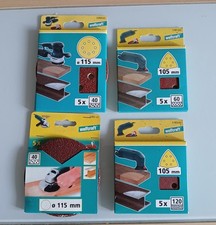 4x wolfcraft Haft-Schleifscheiben  115+105 Schleifpapier Schleifblatt