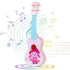 21" Ukulele Guitar for Kids w/4 Nylon Strings  12 Frets for Beginners Toddlers
