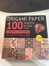 Origami Paper 100 Sheets Kimono Patterns 8 1/4 21 CM : Extra Large Double-Sided