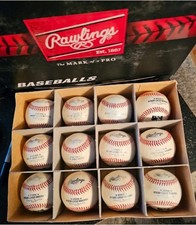 Dozen Rawlings Official Minor League GAME USED Baseballs – MiLB – Good Condition
