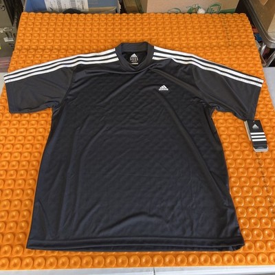 Adidas performance extra-large black with white stripes training T-shirt