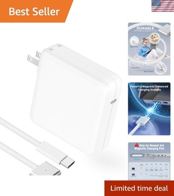 Portable 96W MacBook Charger with 6.6FT Braided Cable - Superior Safety Features