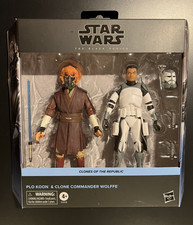 Star Wars Black Series - PLO KOON & CLONE COMMANDER WOLFFE - Republic 2 Pack MOC