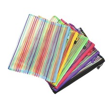 6PCS A4 Multicolor Mesh Zipper Bags Organizer