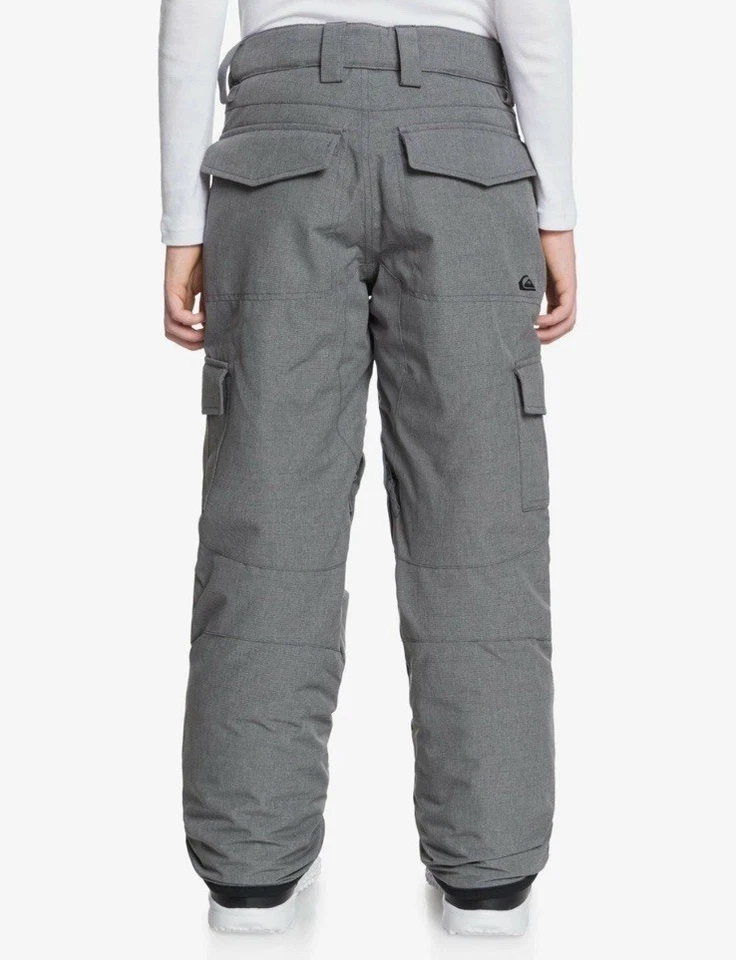 Quiksilver Youth Boy's Porter Size 14 L Waterproof Ski and Snowboard Pants, Grey - Image 3 of 4