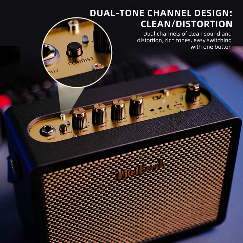 Powerful Guitar Amp Amplifier Mini 10W Electric Acoustic Bass Practice - Image 4 of 4