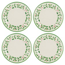 Lenox 863669 Holiday 4-Piece Melamine Dinner Plate Set, Christmas Dinnerware,