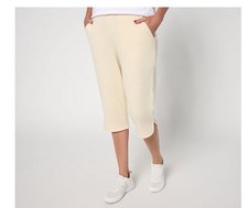 Denim  Co. Active Regular Textured Cotton Skimmer w/ Curved Hem Sand M A694902