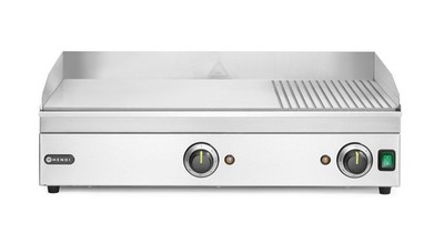 Grillplatte 1/3 gerillt, HENDI, Kitchen Line, 220-240V/3500W, 697x474x(H)241mm