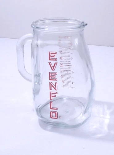 4 Cup Evenflo Measuring Glass Baby Formula Milk Jug Pitcher Jar Vintage 50’s USA