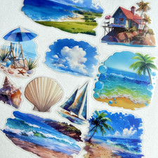 Beach Vacation Stickers Collage Journals Scrapbooking