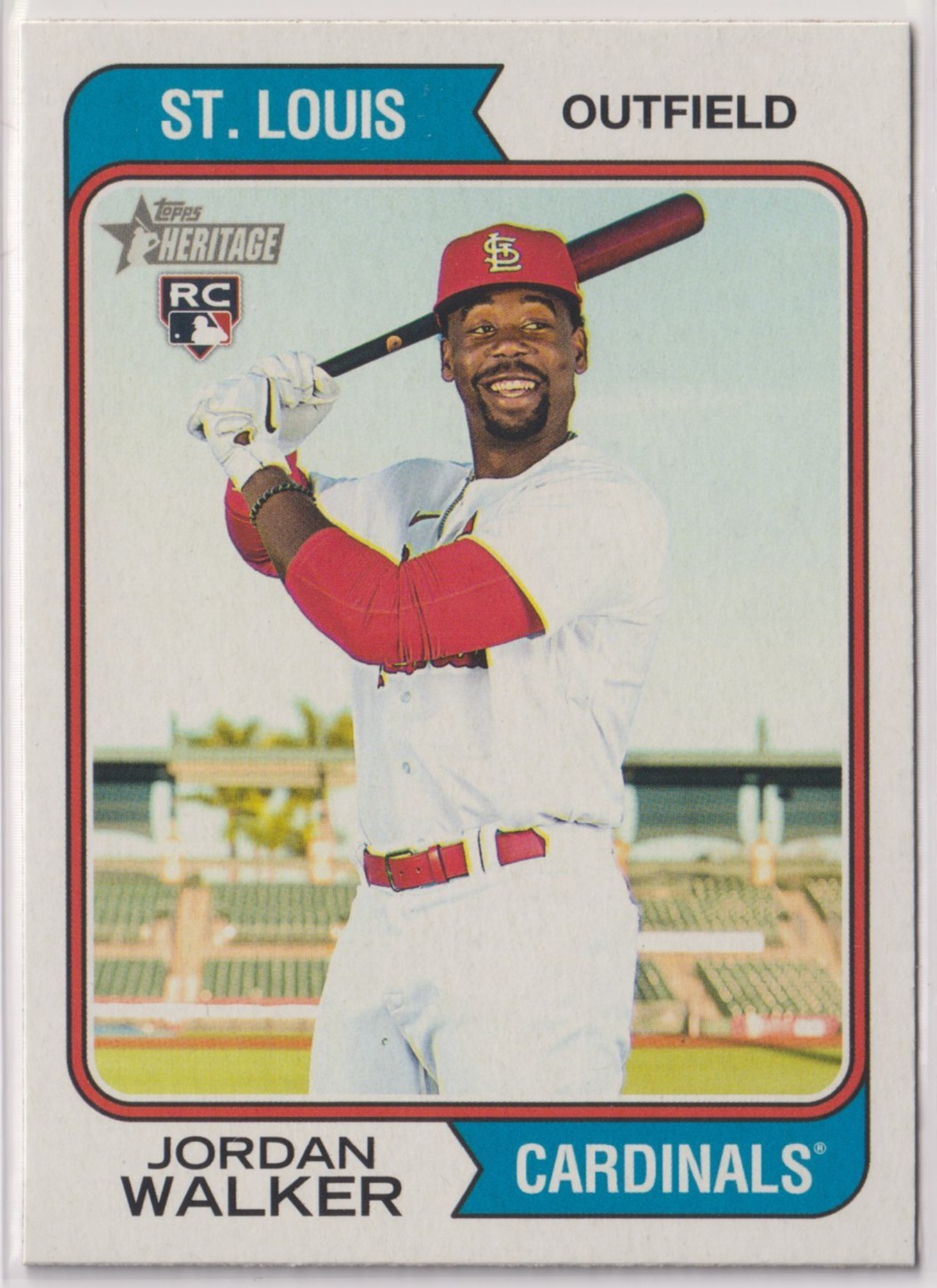 Jordan Walker 2023 Topps Heritage Image Variation Rookie Card #35