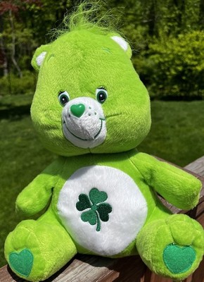 Vintage Care Bears Good Luck Bear Green Shamrock Plush Nanco Stuffed Animal 2003