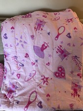 Princess Theme 4 Pc Twin Bedding Set Ballerina Pink Castle Preowned