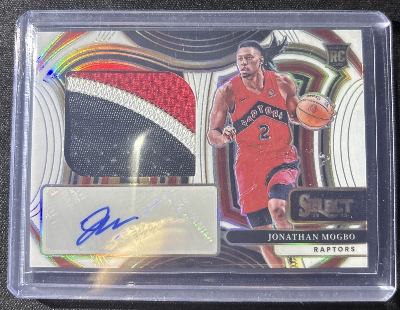2024-25 Panini Select Jumbo Rookie Signature Swatches Jonathan Mogbo JRS-MOG /49