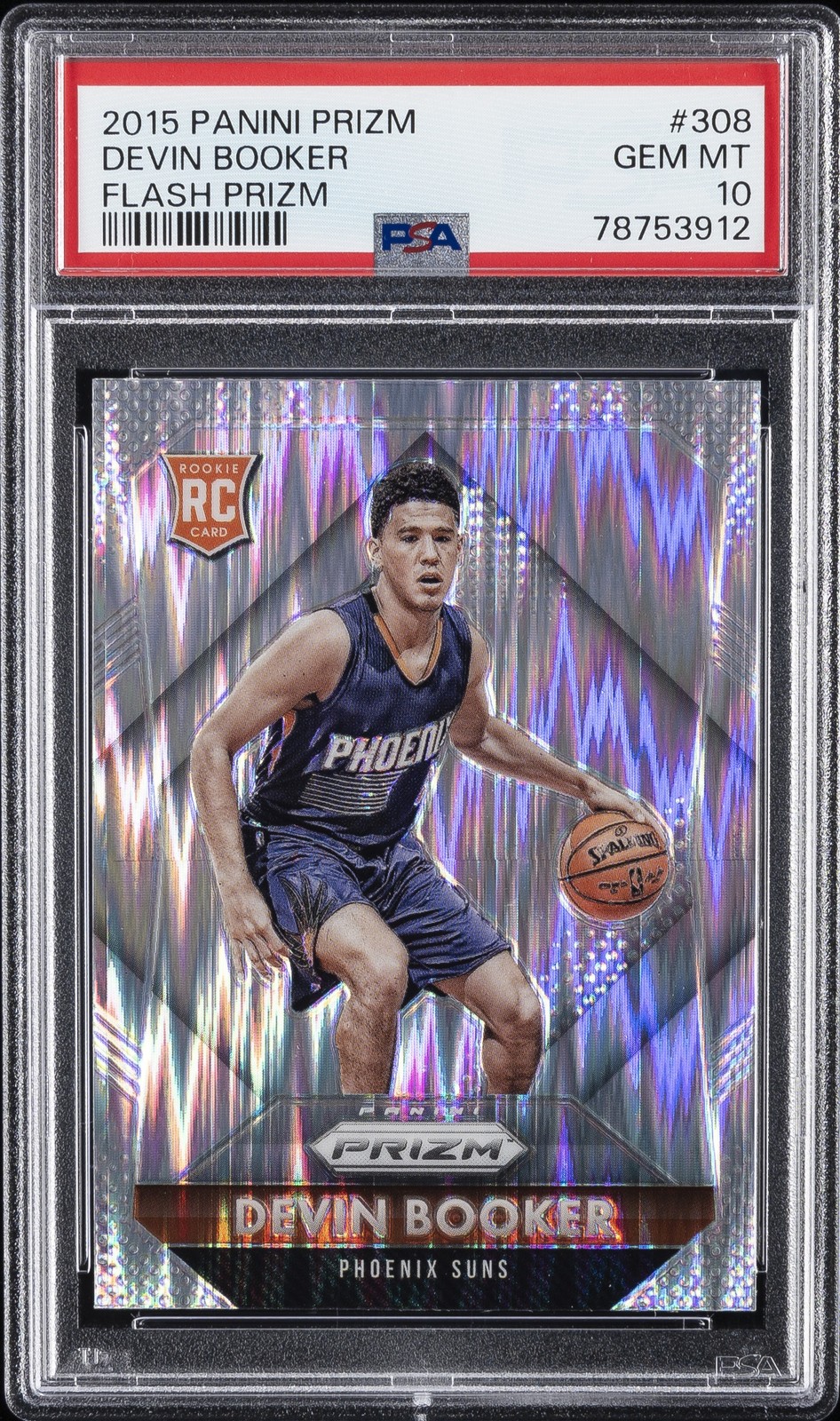 2015 PANINI PRIZM FLASH PRIZM #308 DEVIN BOOKER PSA 10