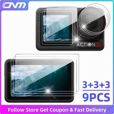 9Pcs Ultra-Clear Tempered Glass Protectors for DJI Osmo Action 5 Pro
