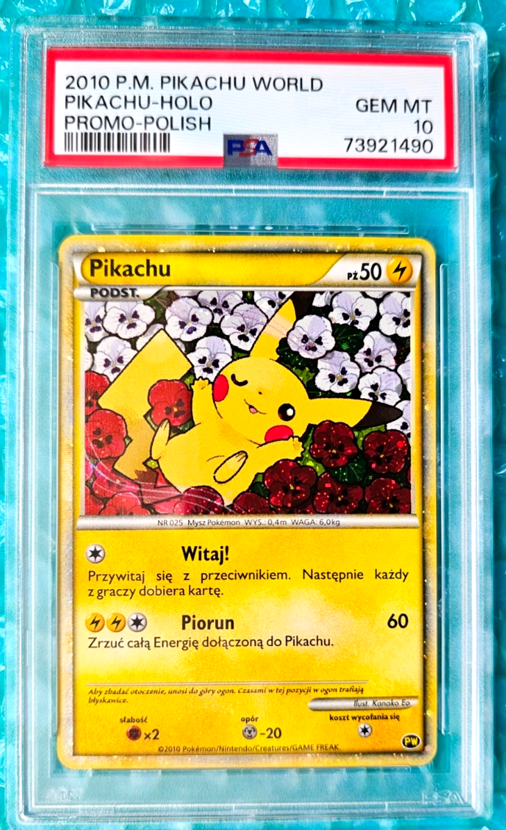 2010 ピカチュウ PSA10 PIKACHU WORLD PROMO 2010 Pokemon Pikachu World PIKACHU Polish Holo Promo PSA-10 Gem