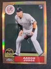2017 Topps Chrome '87 Topps #87T8 Aaron Judge Rookie. 4 sharp corners. READ