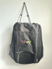 NWOT eBay Branded Draw String Backpack Original Logo, Swag Ebay Live Ebayana ￼