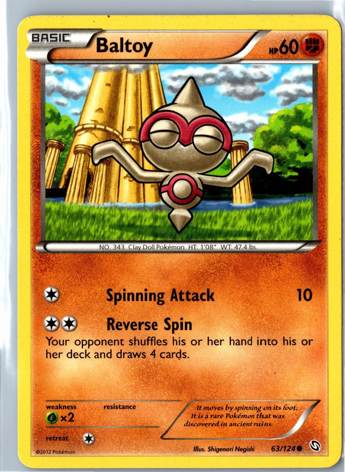 Baltoy Dragons Exalted 63/124 Common Moderately Played - Mid Era Pokemon Card