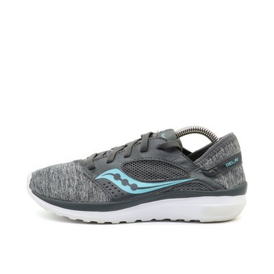 Saucony Damen Kineta Relay Sneaker Grau/Türkis Low-Top Laufschuh EU 38