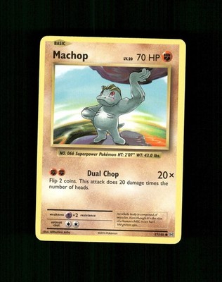 Machop 57/108 Common Evolutions Pokemon Near Mint
